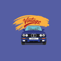 Vintage Retro Classic Car Art