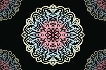 Mandala Design. Round lace pattern design.