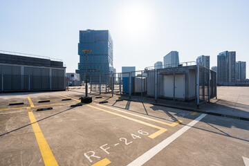 Obraz premium parking lot in city