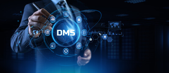 Fototapeta na wymiar DMS Document management system business technology concept.