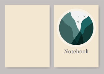Landscape templates for cover pages, notebooks.