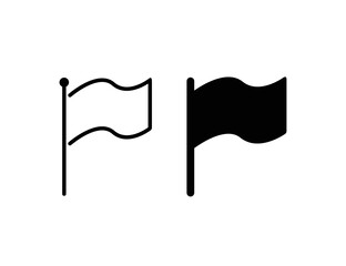 Silhouette flag symbol illustration