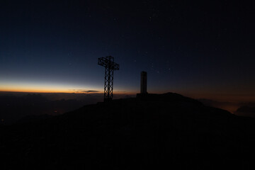sunset from the peak of marmolada