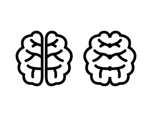 Brain symbol logo design