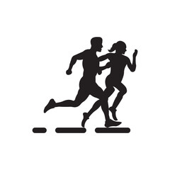 Fototapeta na wymiar running icon. vector illustration symbol