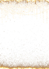 Winter holiday white background illustration. Christmas card template with snow 