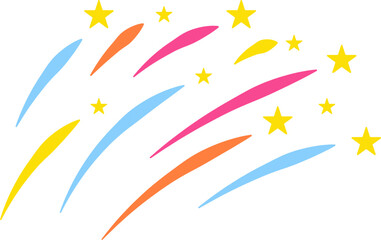 colorful fireworks bomb. new year full of fireworks