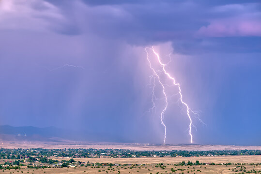A lightning storm building over Mingus Mountain just east of Chino Valley Arizona during the 2022 Monsoon season.