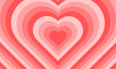 Pink groovy heart background vector