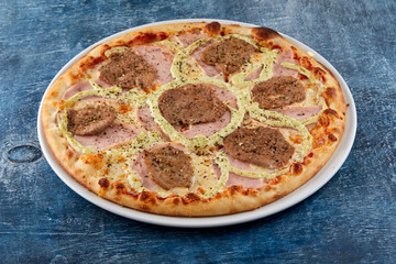 italian pizza on the white plate