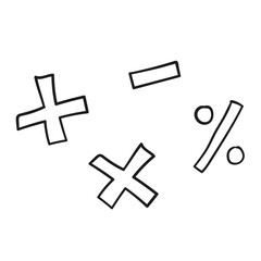 Obraz premium doodle 123 mathematic school education