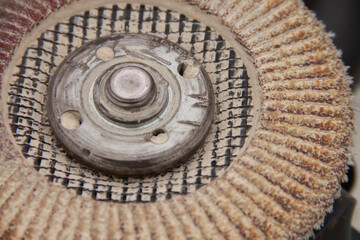 disk for a hand-held grinding machine close-up