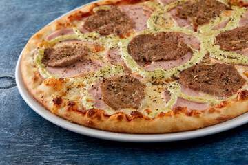 italian pizza on the white plate