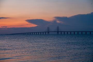 Fototapeta premium Öresundbrücke, Landverbindung zwischen Malmö und Kopenhagen