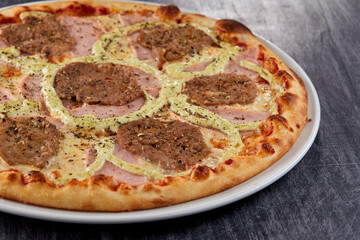 italian pizza on the white plate