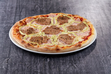 italian pizza on the white plate