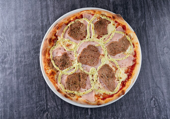 italian pizza on the white plate