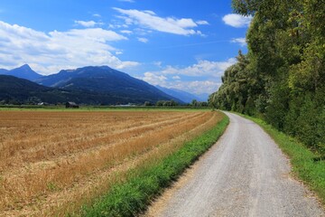 Fototapeta na wymiar Austria field after harvest