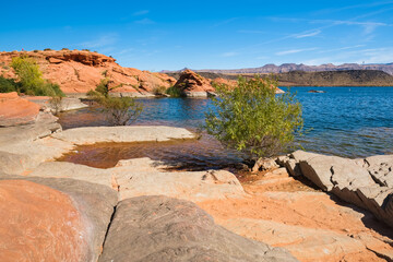 The natural beauty of Sand Hollow State Park in Utah