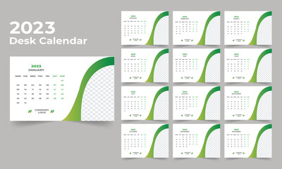 Desk Calendar 2023 Template Design 