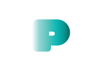 this is a letter P text icon design for your business