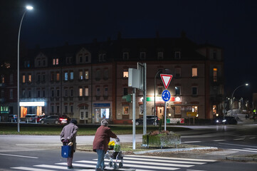 a roundabout with traffic in Amberg