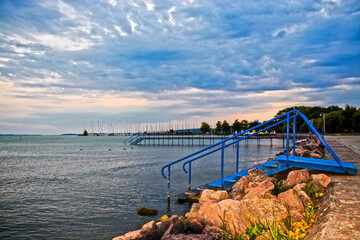 Late afternoon in the beach of Balatonkenese