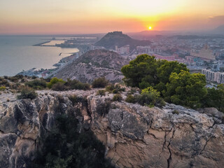 Alicante sunset Spain  Mediterranea sea