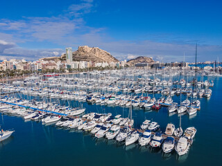 Alicante Spain  Mediterranea sea beach city port