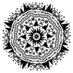 Mandala camping truck print