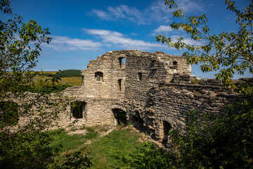 Ruins of the old castle in the city of Satanov.