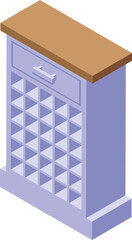 Household cabinet icon isometric vector. Room food. Furniture box