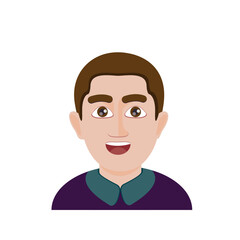 Emoji for men. Emoji-style face. vector illustration. Talking person of self-expression, an avatar for a video blog. Memoji stickers.
