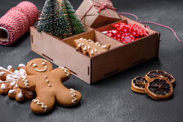 Delicious gingerbread cookies with honey, ginger and cinnamon