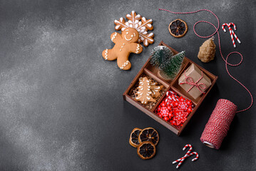 Delicious gingerbread cookies with honey, ginger and cinnamon