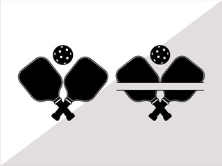 Obraz premium Pickleball SVG Bundle , Pickleball SVG, Pickleball Cricut Files, Cut Files for Crafters, Pickleball tshirt design, Pickleball Clipart, svg 