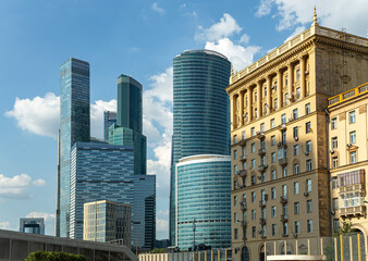 Fototapeta na wymiar Skyscrapers International Business Center (City), Moscow, Russia