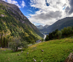 Geiranger, Dalsnibba, Sunnmøre, Stryn, Stranda, Møre og Romsdal, Norway.