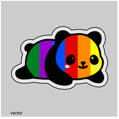 lgbtq+ panda vetctor