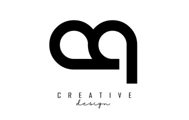 Small Letters aq a q logo with a minimalist design. Letters with elegant, simple and two letters design.