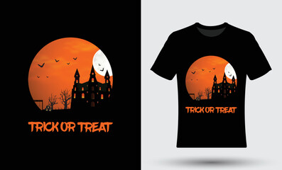 Happy Halloween modern trendy t-shirt design