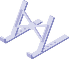 Stapler stand icon isometric vector. Laptop desk. Workplace office