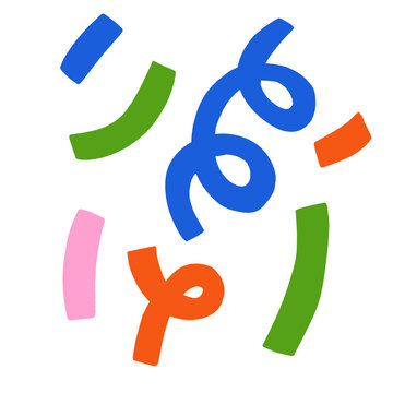 Confetti birthday celebrations illustration