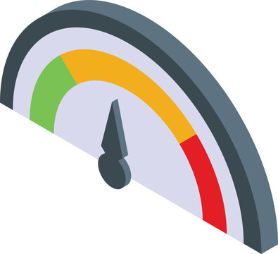 Skill Level Dashboard Icon Isometric Vector. Beginner Training. Capacity Goal