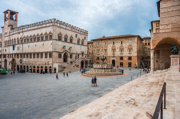 Perugia. Art of the palaces and churches of the medieval historic center.