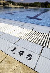 Fototapeta premium Numbers in a swimming pool