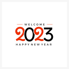 Creative design logo of 2023 new year