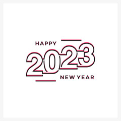 Creative design logo of 2023 new year