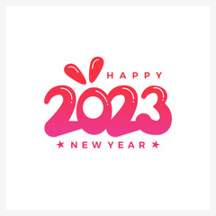 Creative design logo of 2023 new year