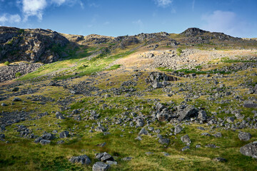 Rocks on a slope of a Scottish mountain - Glen Doll